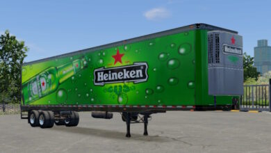 Skin Truck Simulator Big Rigs Reefer Trailer.