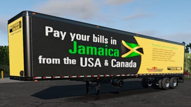 Jamaica Skin Truck Simulator Big Rigs Box Trailer.