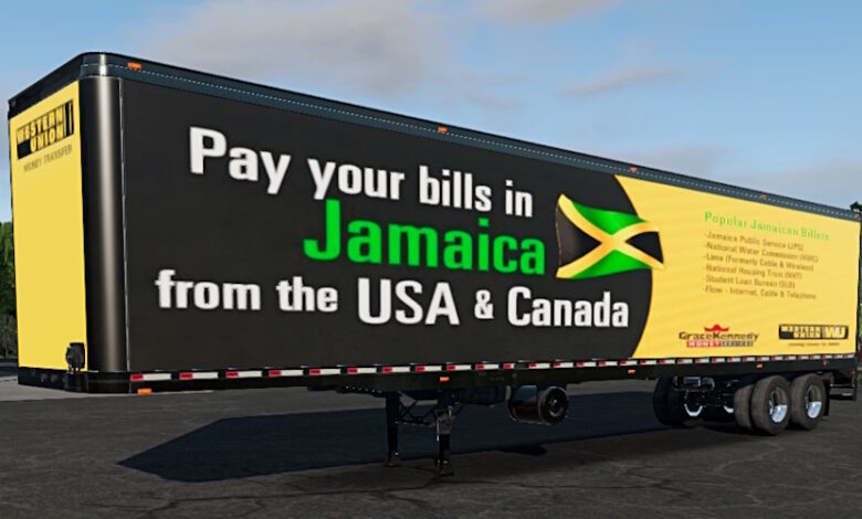 Jamaica Skin Truck Simulator Big Rigs Box Trailer.