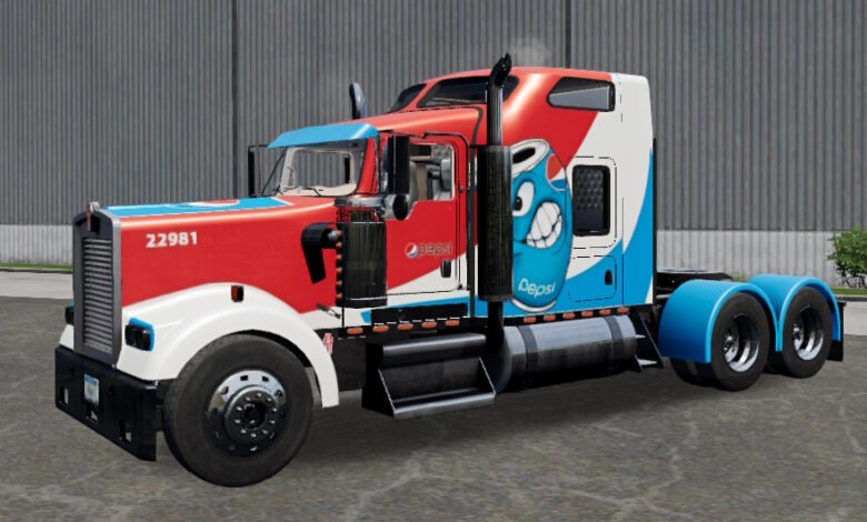 Truck Simulator Big Rigs Skin Kenworth W900.
