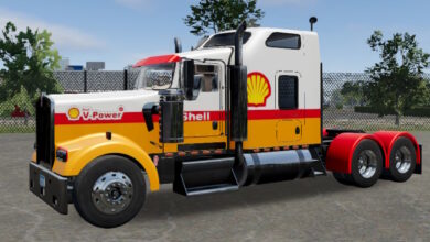 Truck Simulator Big Rigs Skin Kenworth W900 HighRoof.