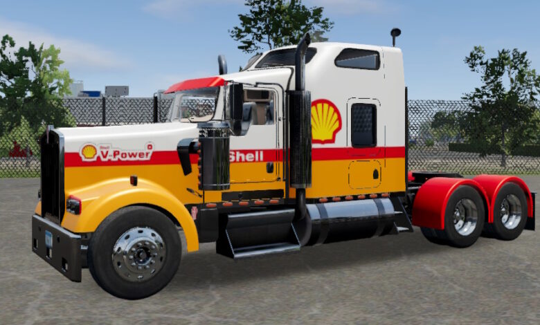 Truck Simulator Big Rigs Skin Kenworth W900 HighRoof.