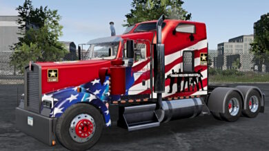 Truck Simulator Big Rigs Skin Kenworth W900.