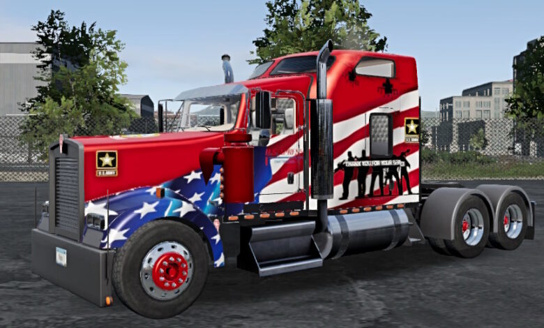 Truck Simulator Big Rigs Skin Kenworth W900.