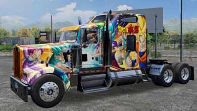 Truck Simulator Big Rigs Skin Kenworth W900.